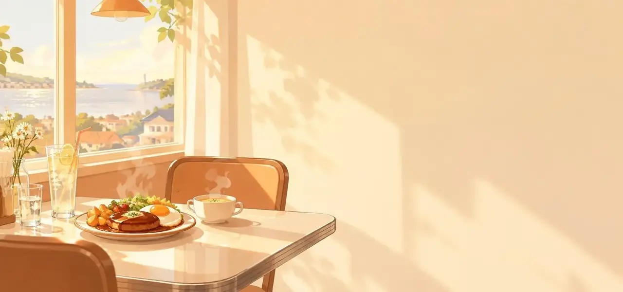 晴窗食光 首屏推荐 《晴窗食光》首屏推荐插画,新话上线 · 美食手账